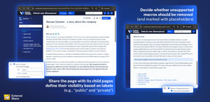 Child pages and unsupported macros visibility