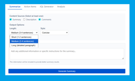 Summarize the content including summary, description and comments