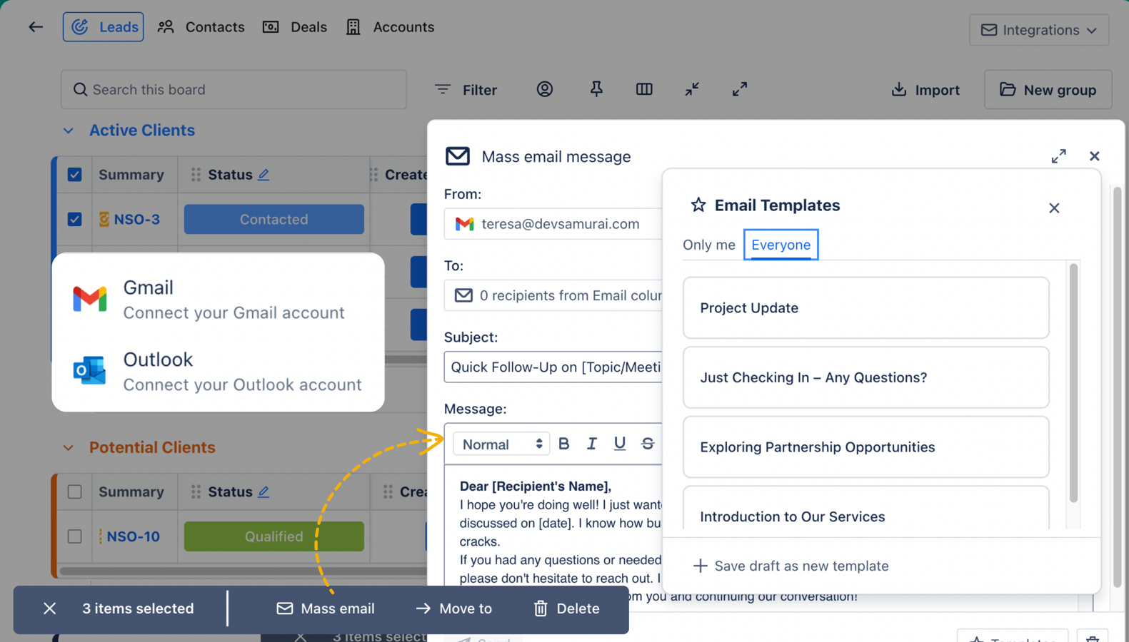 Send email and bulk emails