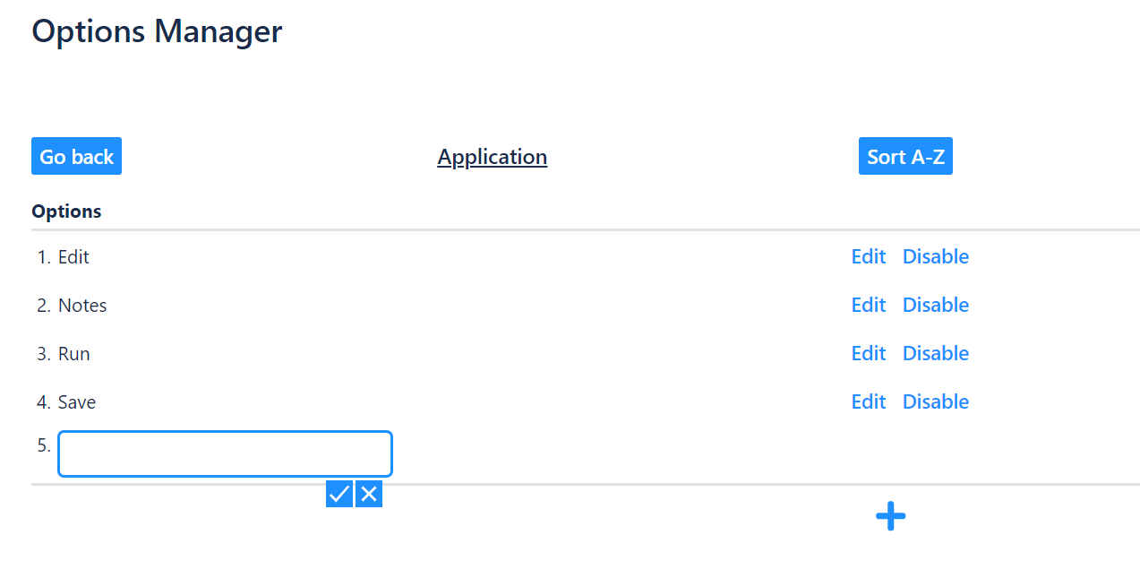 Create Options