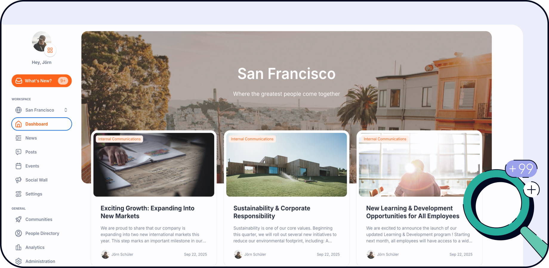 Start your workday with all updates in one place.