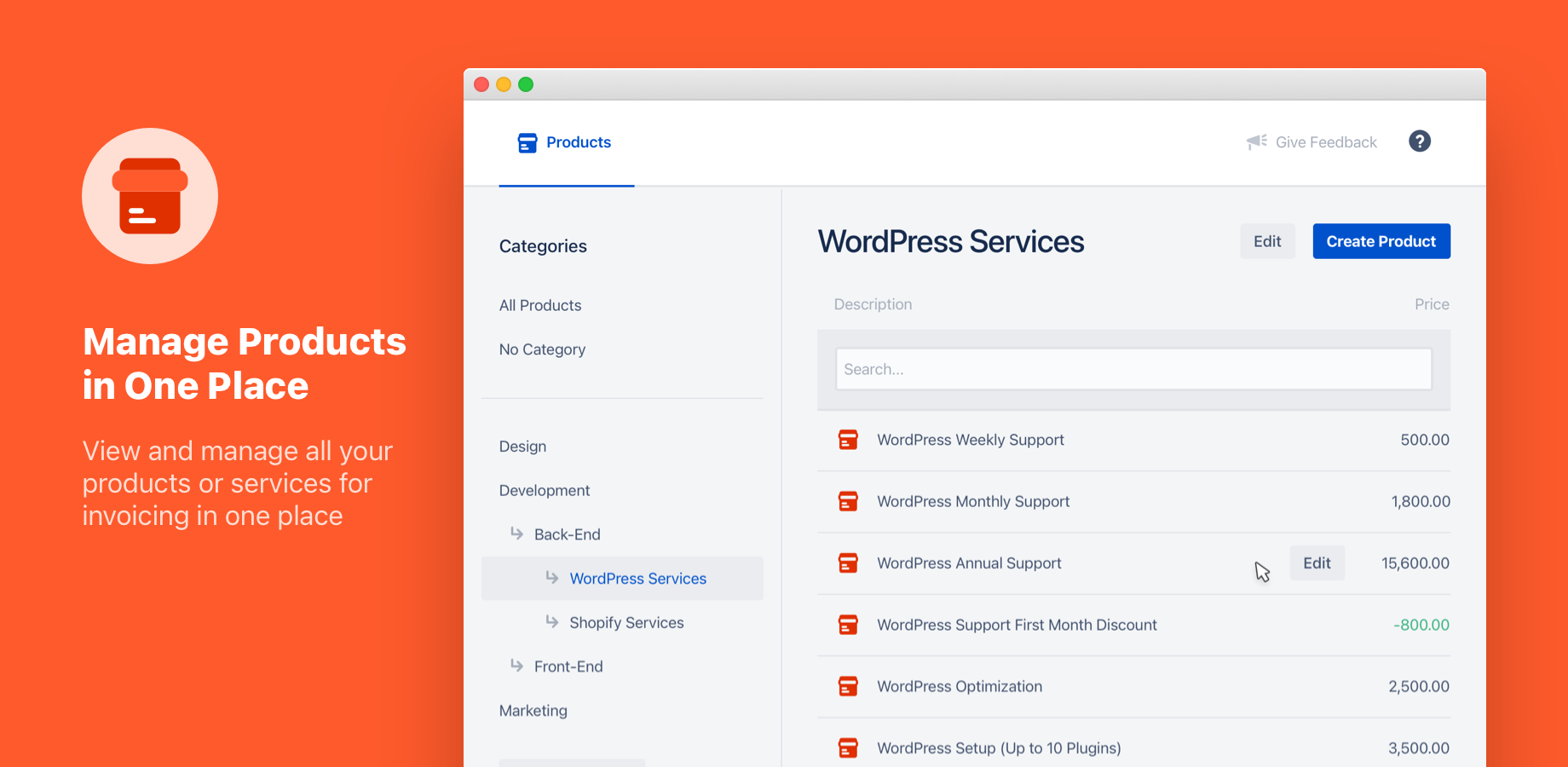 Manage Products in One Place