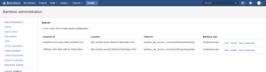 ALM Octane configuration page : List of ALM Octane space configurations