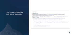 Troubleshoot problems with built in test tools
