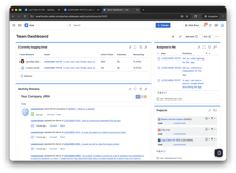 The Dashboard Gadget allows administrators to see what tasks their team members are currently logging time to. Admins can also filter this list by specific user(s) or group(s).