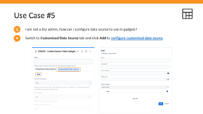 End users can configure customised data source in the gadget