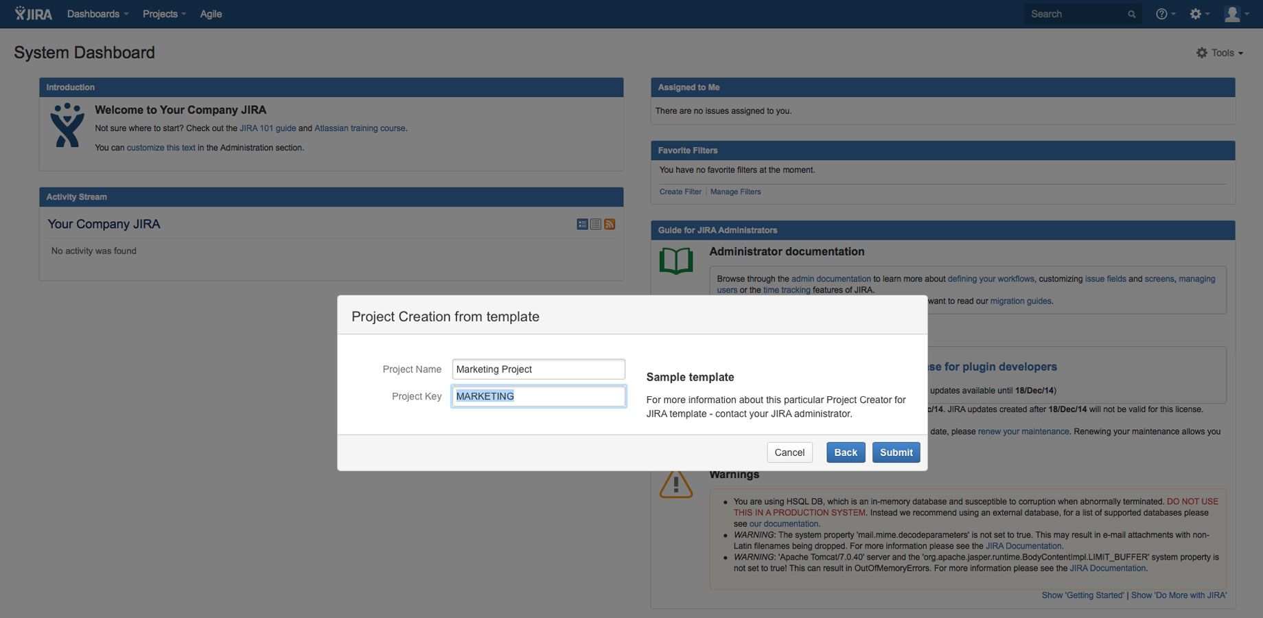 Delegate the project creation to your power users