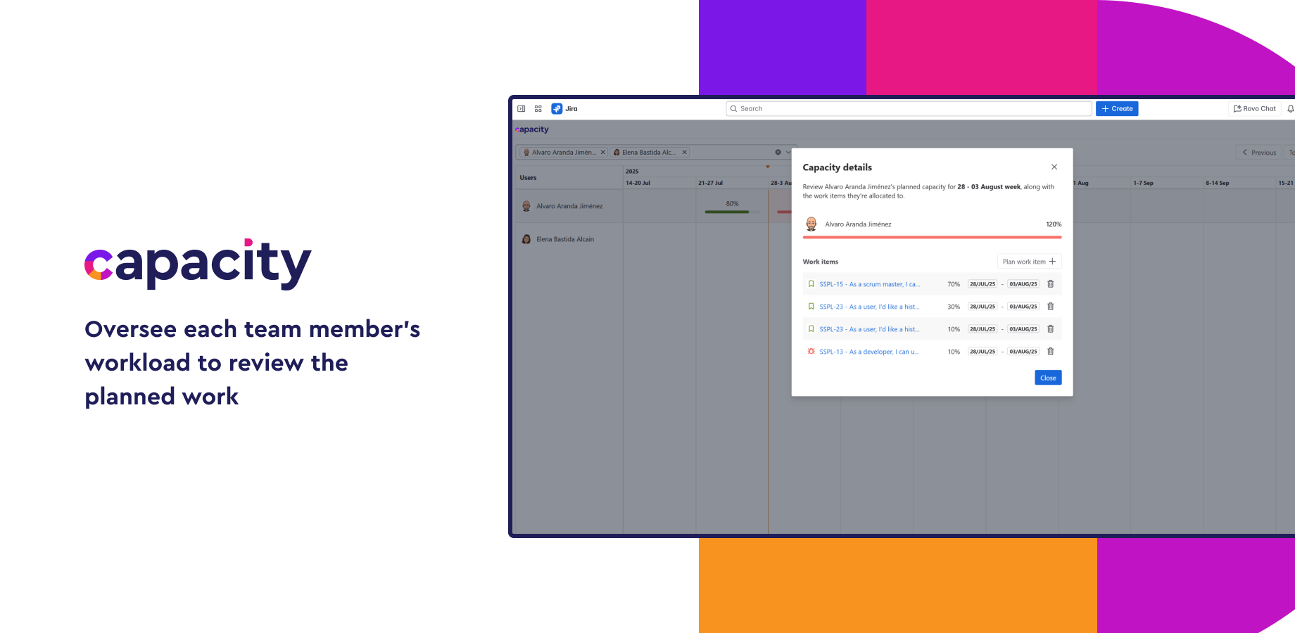 Oversee each team member’s workload to review the planned work