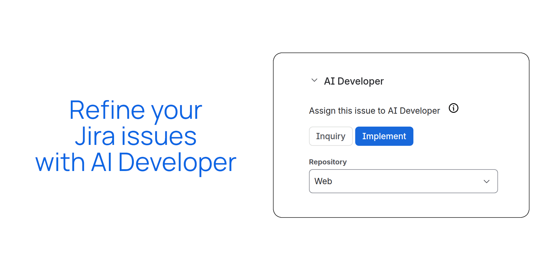 Refine your issues with AI Developer