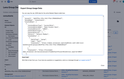 Export a JSON report of group usage data