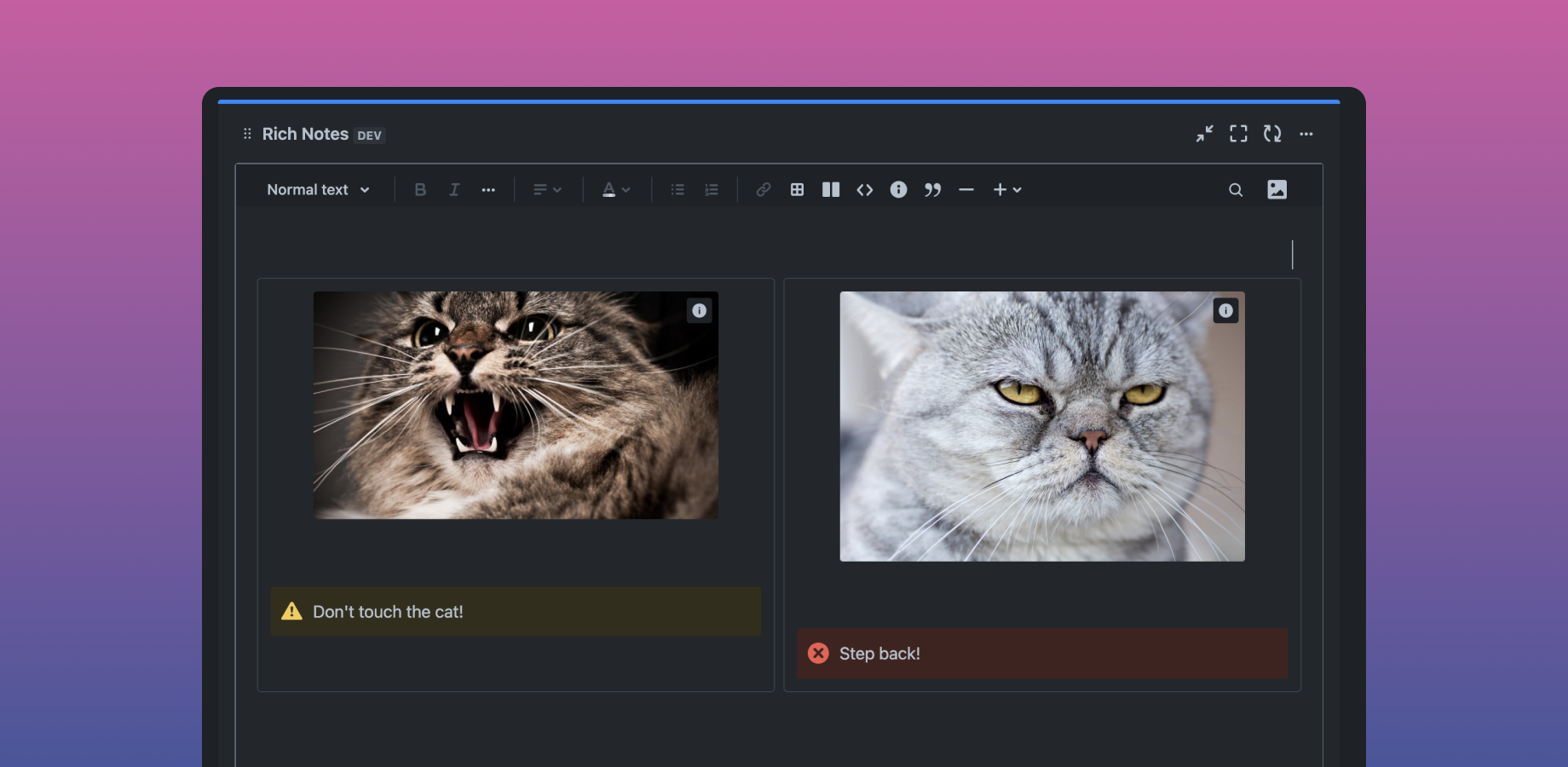 Add images, links, and more