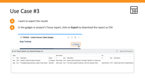 Export the report as CSV