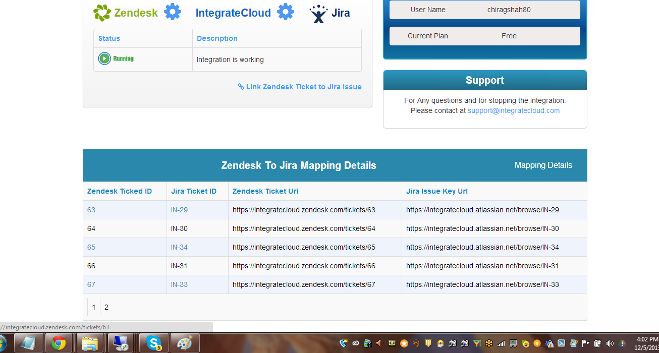 All the Zendesk Tickets that are synced with Jira Issues are displayed in a dashboard so that user can track which Zendesk Tickets are linked to which Jira Issues.