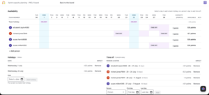 Plan capacity in story points: per-person availability with team holidays and time off, in points