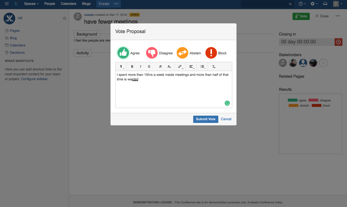 Collaborate: Let your team upvote the best ideas
