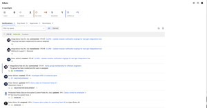 View history stack by clicking a notification