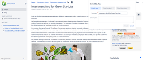 Send your idea once worked in Confluence to Jira by creating a related issue
