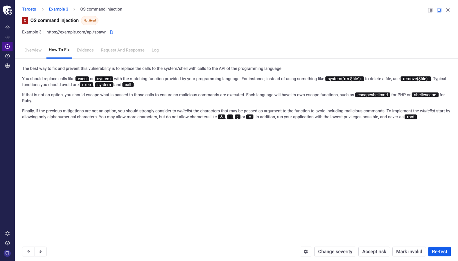How to fix guidance for a SQL injection in PHP