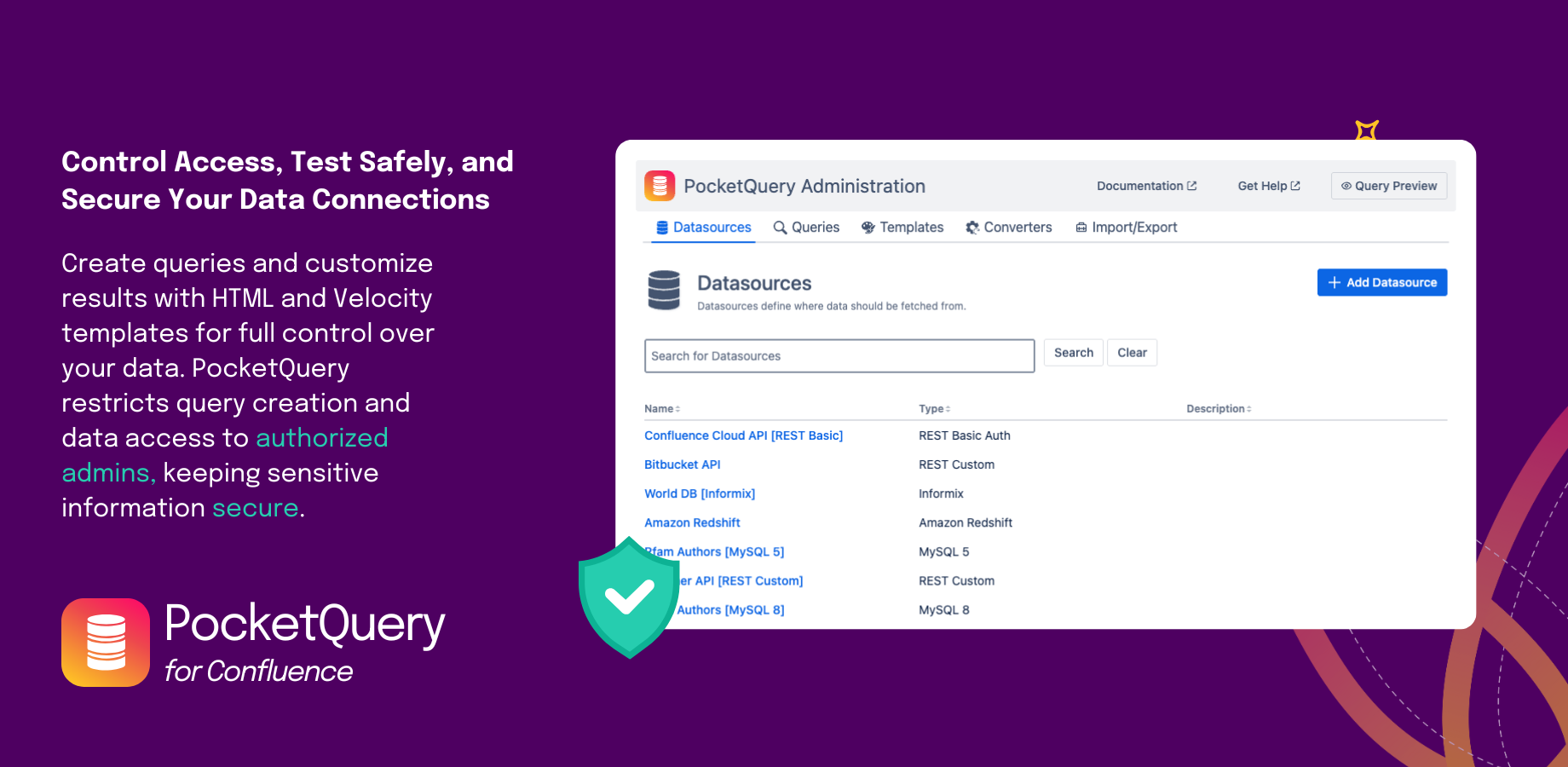 Only administrators can create and customize queries, ensuring your data remains secure.