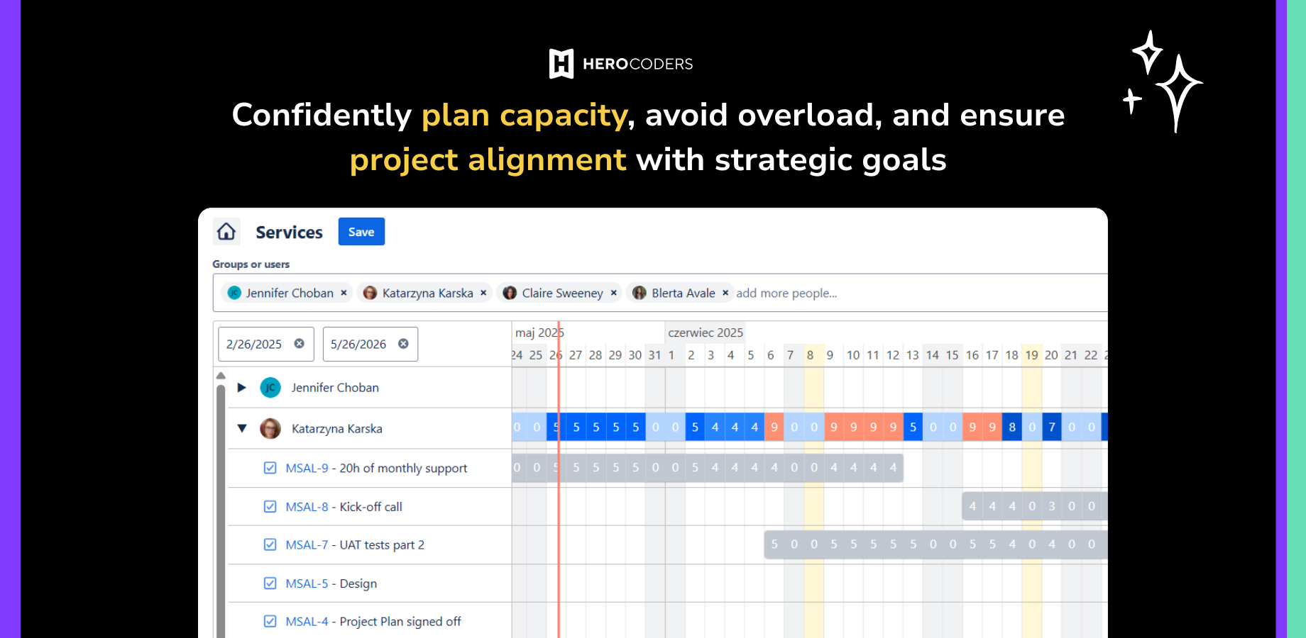 Optimize program and portfolio management with built-in capacity planning. Effectively allocate resources and ensure projects stay aligned with business objectives.