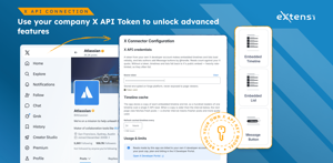 Play an available live or recorded X broadcast in your Confluence page through X's player. No company API key is needed.