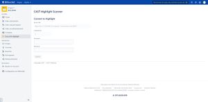 Connect to your CAST Highlight user account.