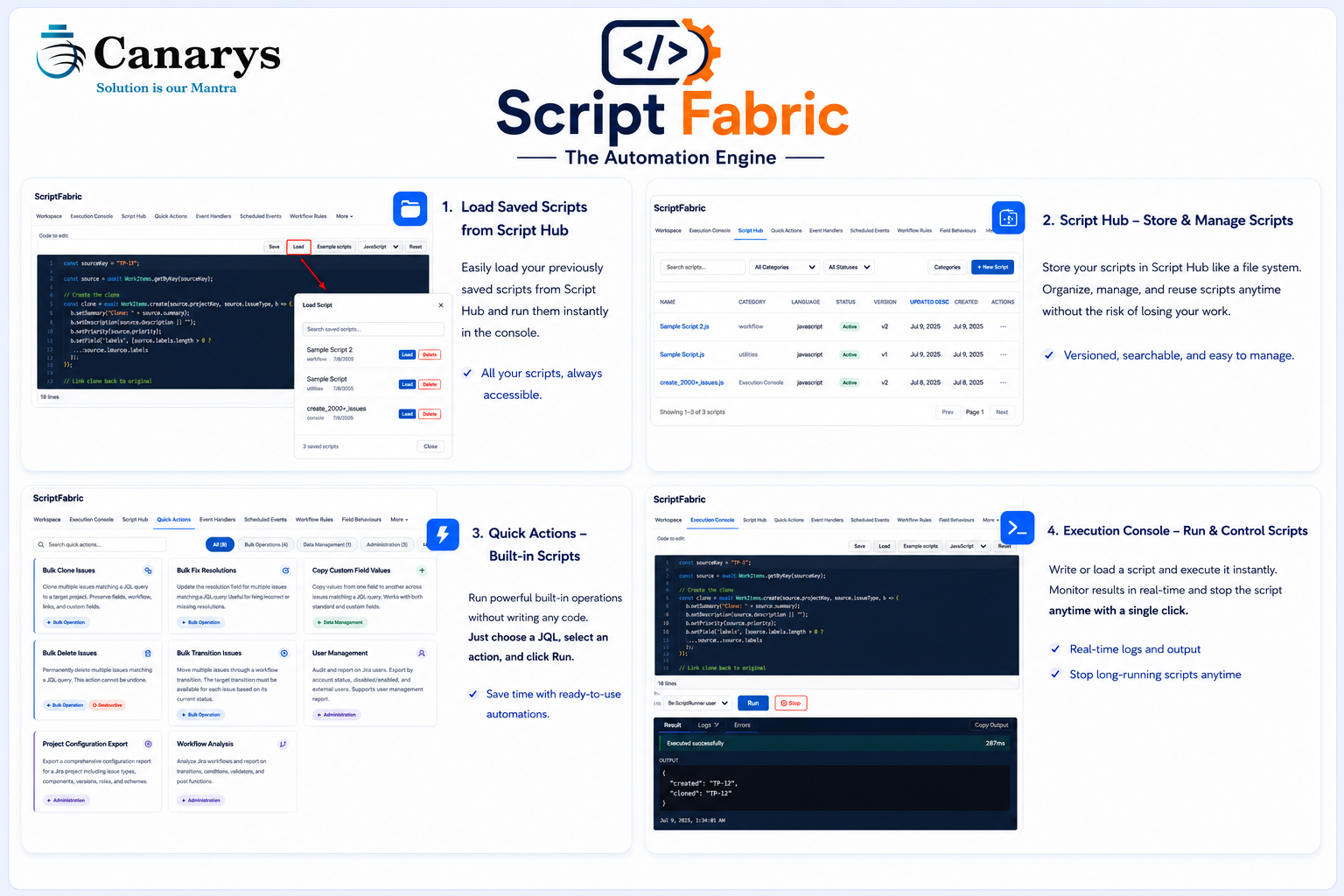 Simplify and scale automation with ScriptFabric. Load scripts from Script Hub, run them instantly, and use built-in actions without coding. Organize, reuse, and monitor scripts in real time with complete control.