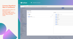 Attach SharePoint folders and files directly to your Confluence pages. Content stays linked to SharePoint and always reflects the latest version.