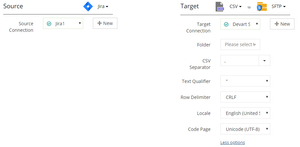 Export data to CSV files on file storage services or FTP/SFTP easily. Schedule export for automatic execution. Set up CSV file options.