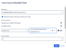Search and display Asana tasks based on multiple criteria