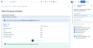 In edit mode, settings can be change to adjust the user list display.