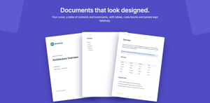 The finished document: your cover, a table of contents and faithful content pages