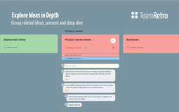 Explore ideas in more depth, capture comments and propose action items or team agreements.