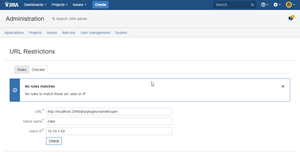 Check rules for different users and URLs