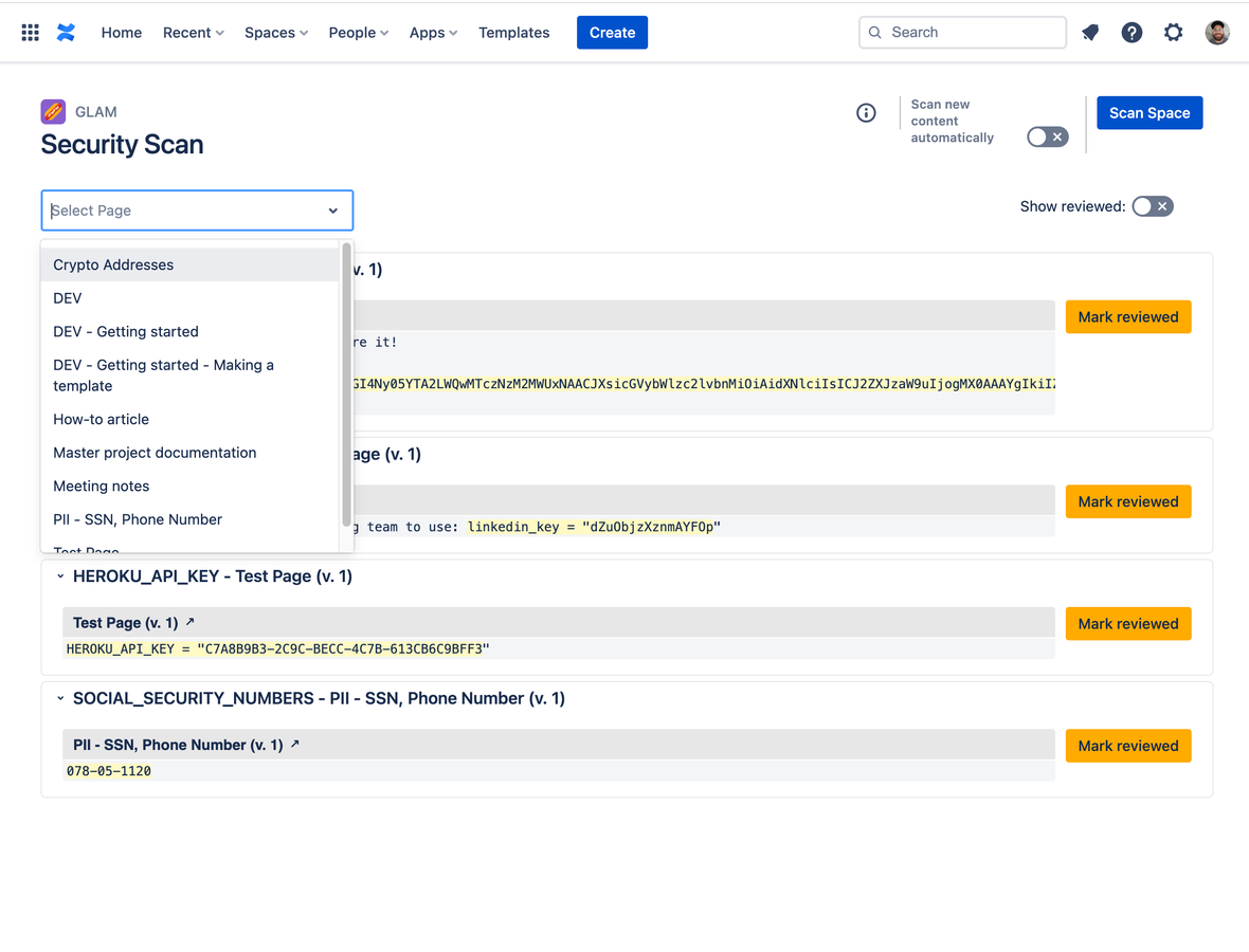 The Security for Confluence Scanner Report
