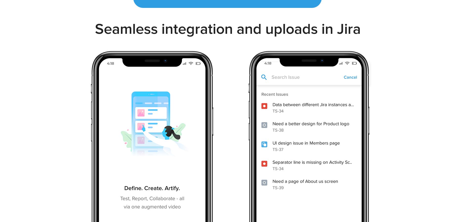 Artify by Nexonic Mobile apps allows seamless integration and uploads in Jira