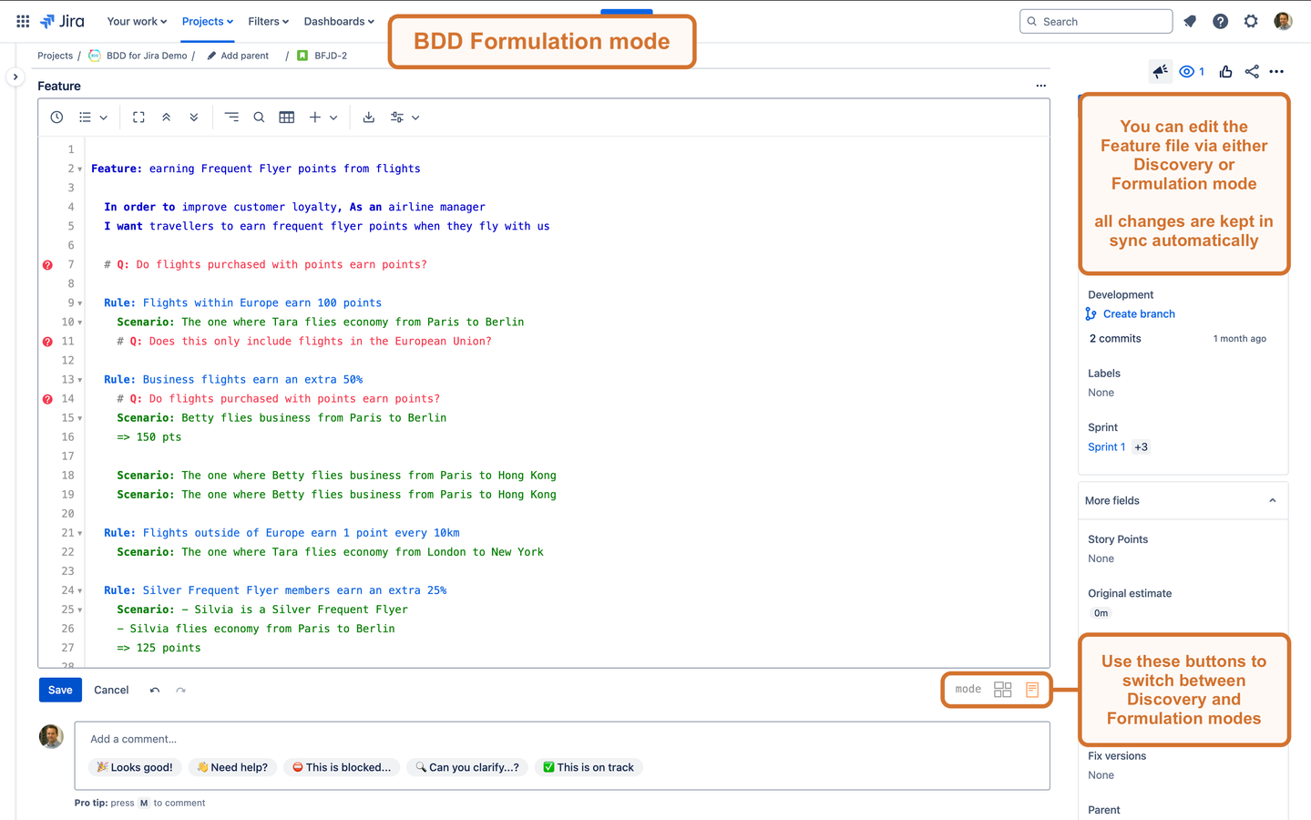 BDD Formulation mode