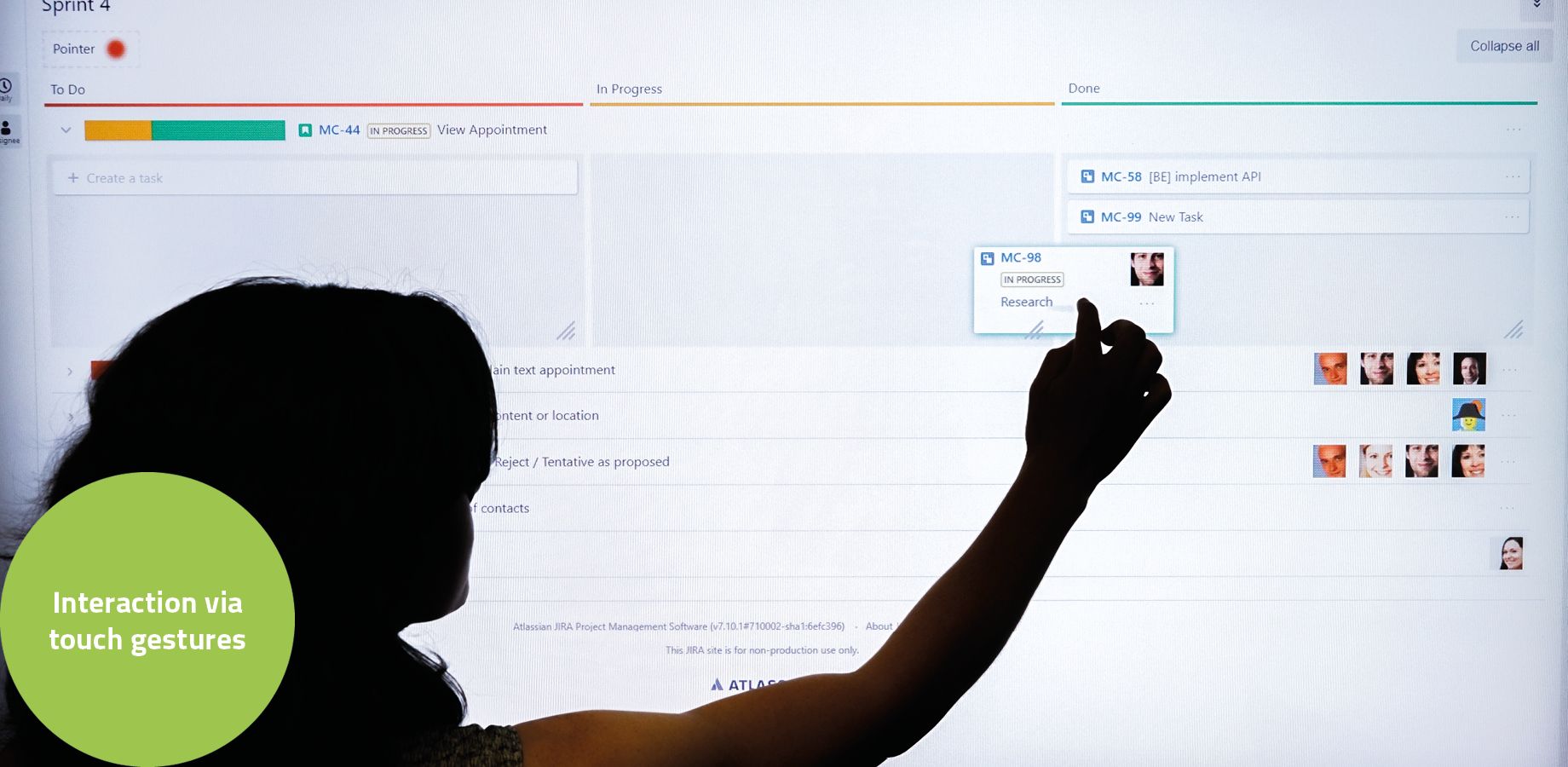 Interactive Scrum board