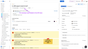 Link Jira Service Management requests to developer issues and manage customer billing disputes with full work-log traceability and audit history.