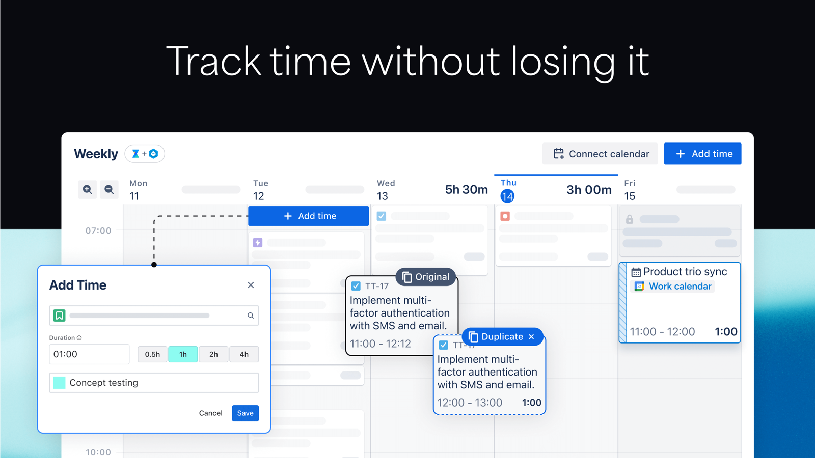 Level up your Jira time tracking. Neatly visualize work hours in one convenient place for better time management.