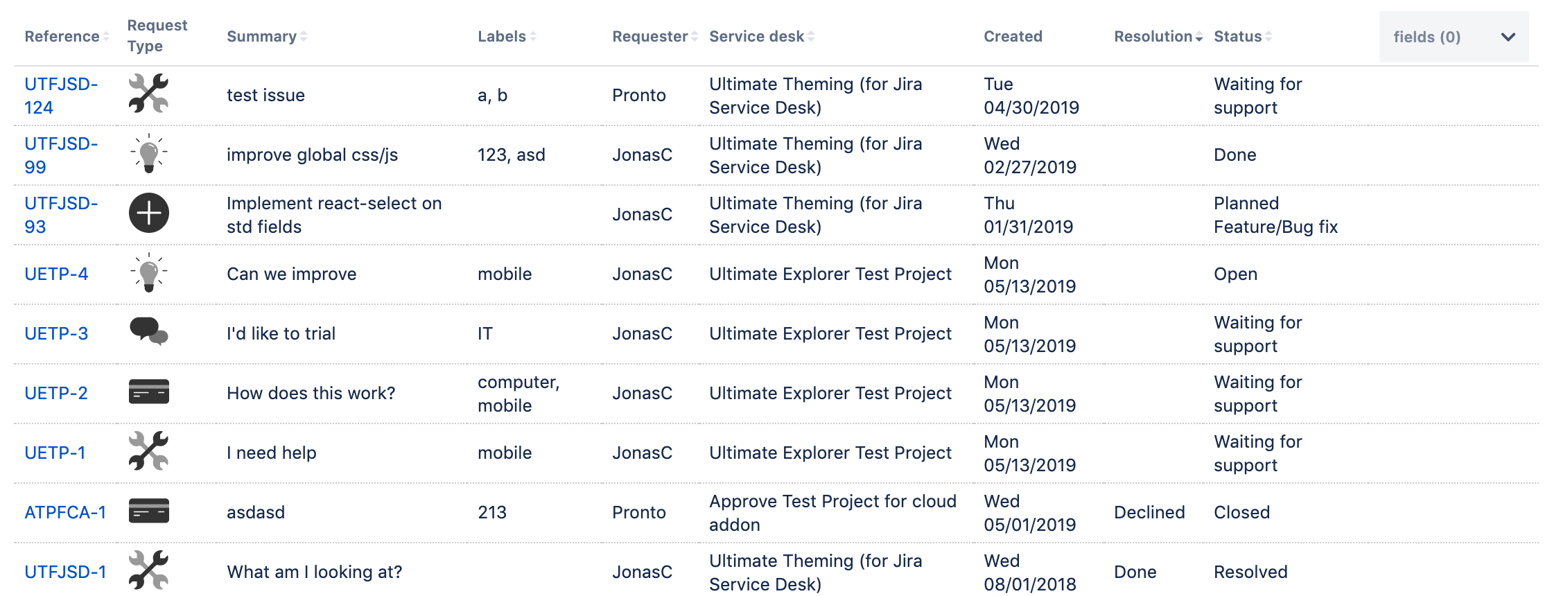 Add a bunch of new fields to the request explorer list. A lot of fields are supported, this shows only some of them. If you think something is missing, let us know!