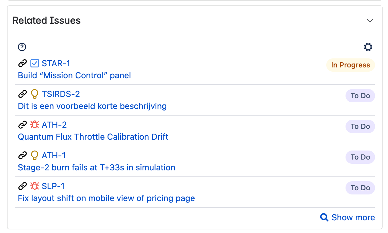 issue view