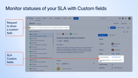 View SLAs time and status on issue custom field