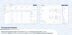 Products Module: Add Products to Leads or Deals to record what prospects are interested in or what is being negotiated or sold, with clear details on items, quantities, and value.