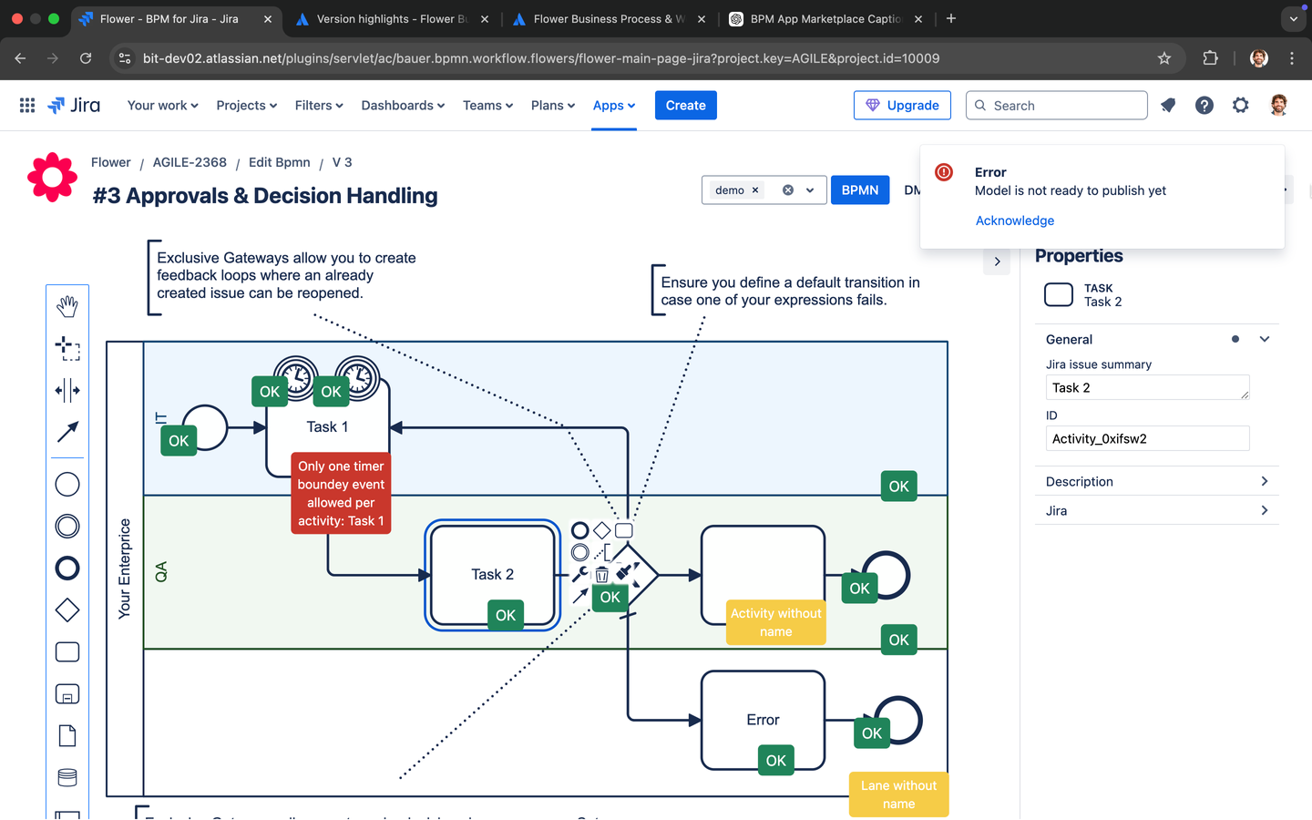 Ensure Error-Free BPMN Models with Built-In Validation