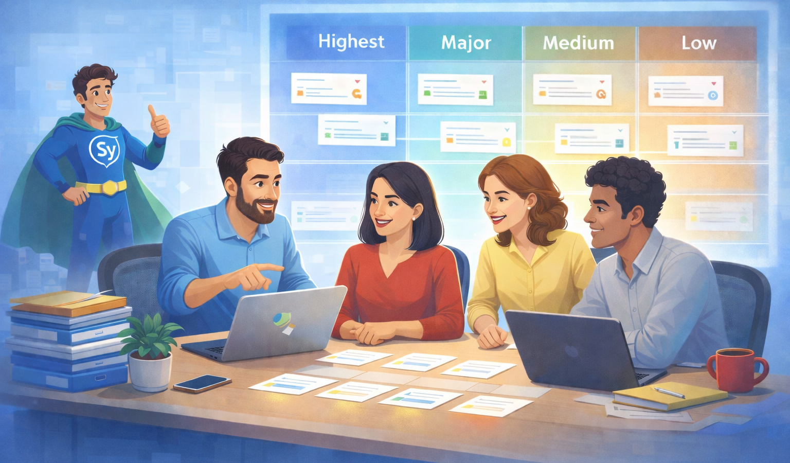 Consistent prioritisation. Faster decisions. Happier teams. 