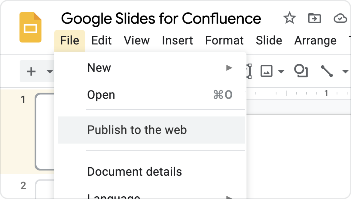 Publish your Google Slides