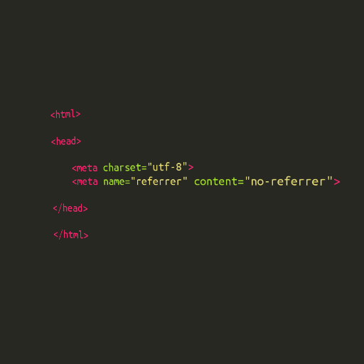 Inform your browser not to send a referer header