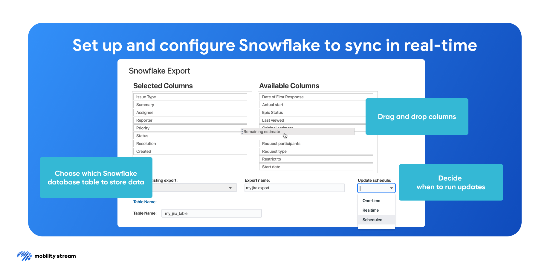 Real-time sync to Snowflake