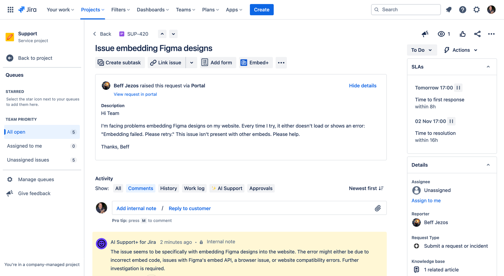 Automate issue diagnosis, translation & assignment